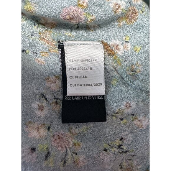 Torrid Womens Floral Short Sleeve Button-Down Peplum Blouse Tie Waist Size 3X - Picture 7 of 10